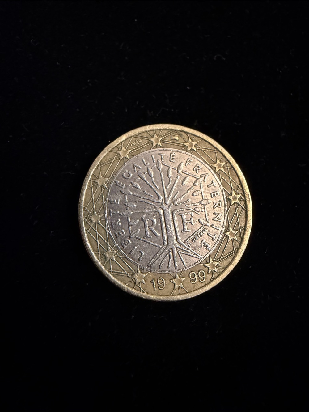 France 1 Euro Coin 1999 - Tree of Life - First Year Issue - Circulated €1